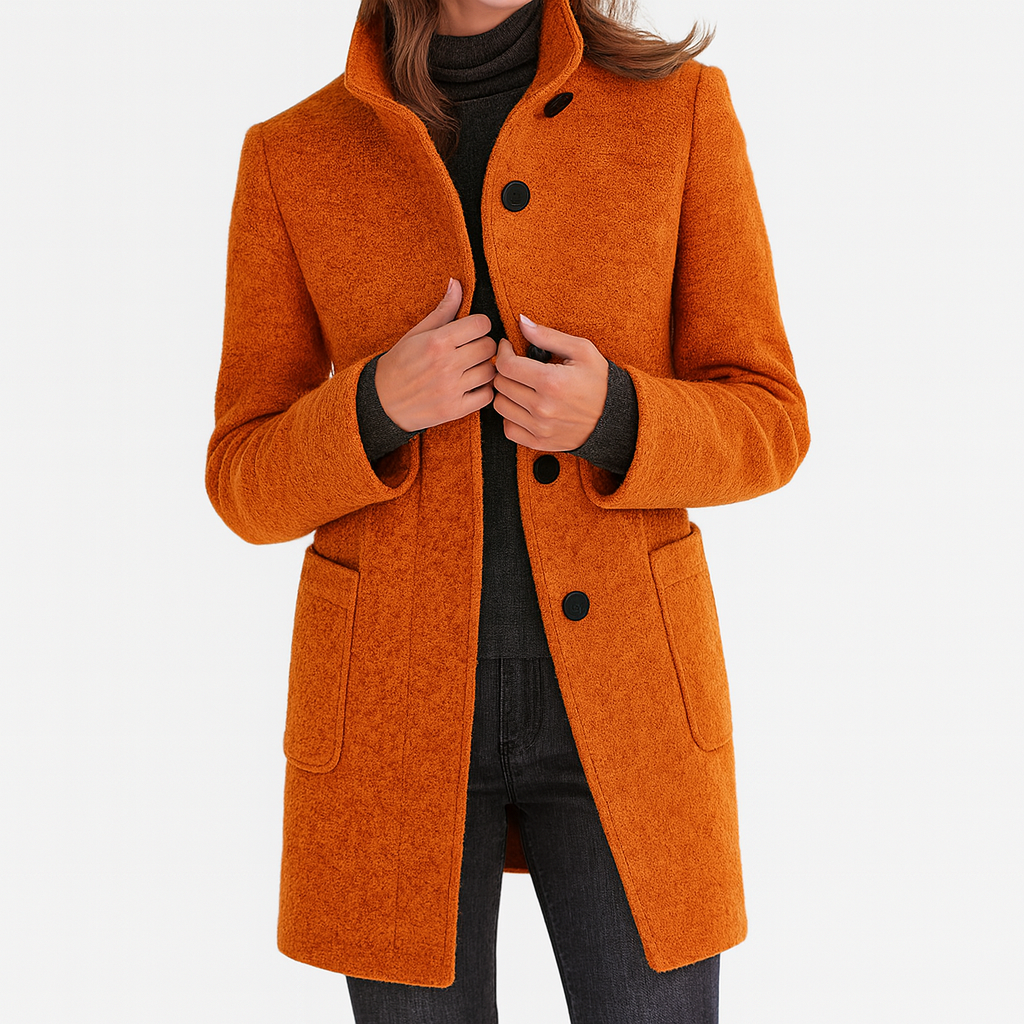 Samantha | Elegant Wool-Blend Tailored Winter Coat