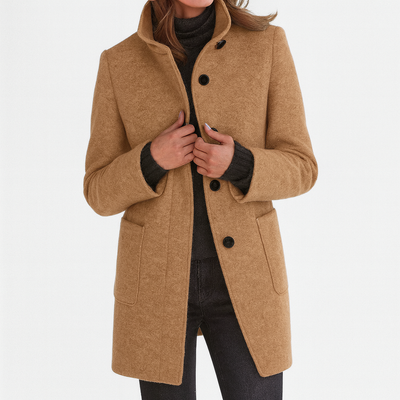 Samantha | Elegant Wool-Blend Tailored Winter Coat