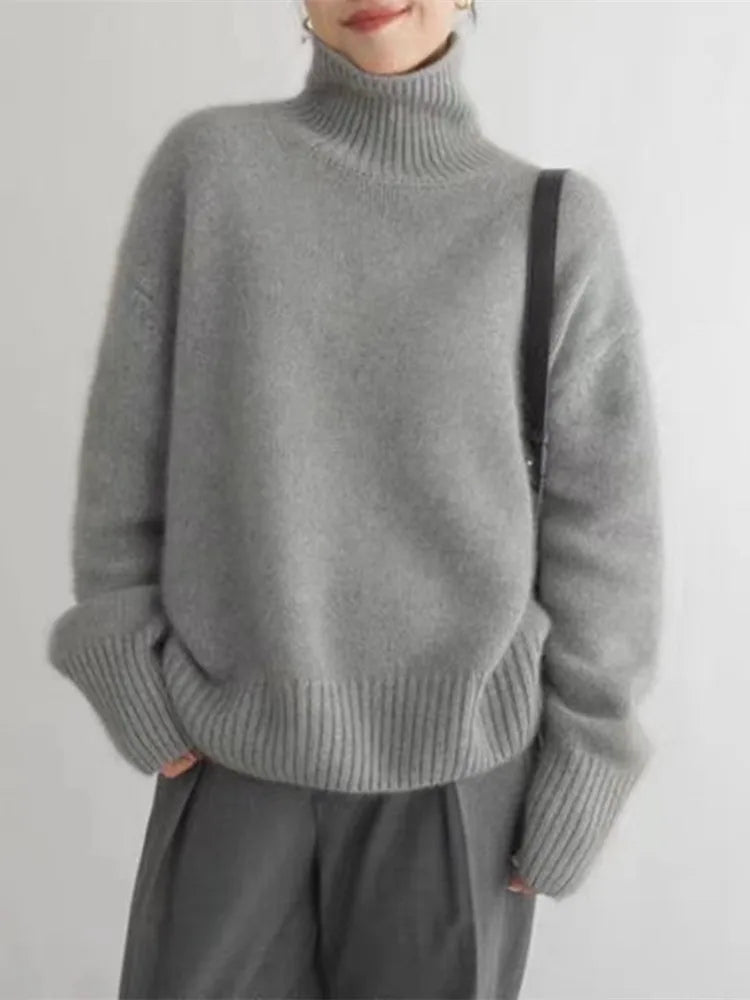Isla | Soft Knit Oversized Turtleneck Sweater