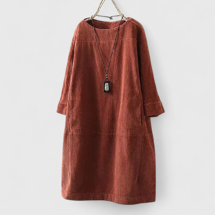 Harper | Minimalist Loose-Fit Cord Dress
