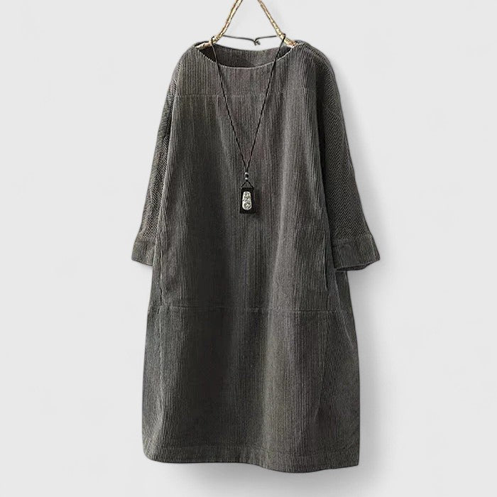 Harper | Minimalist Loose-Fit Cord Dress