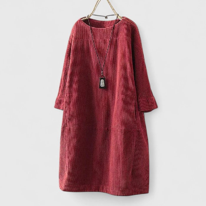 Harper | Minimalist Loose-Fit Cord Dress