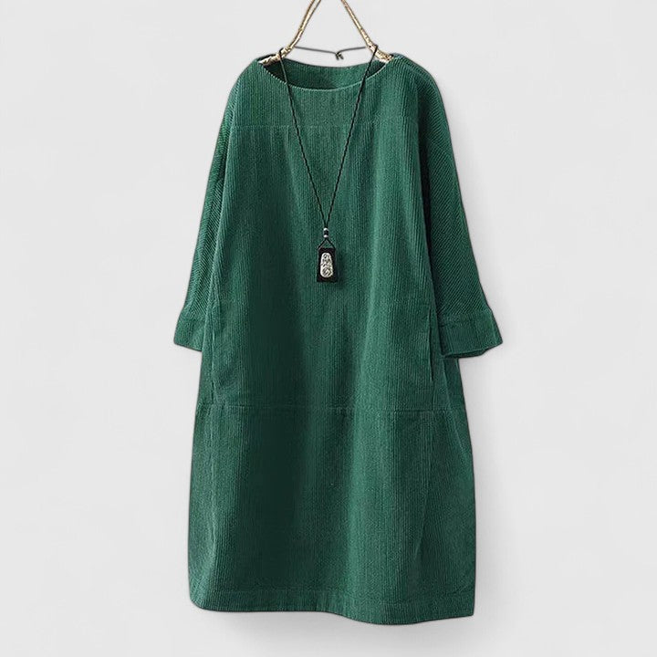 Harper | Minimalist Loose-Fit Cord Dress