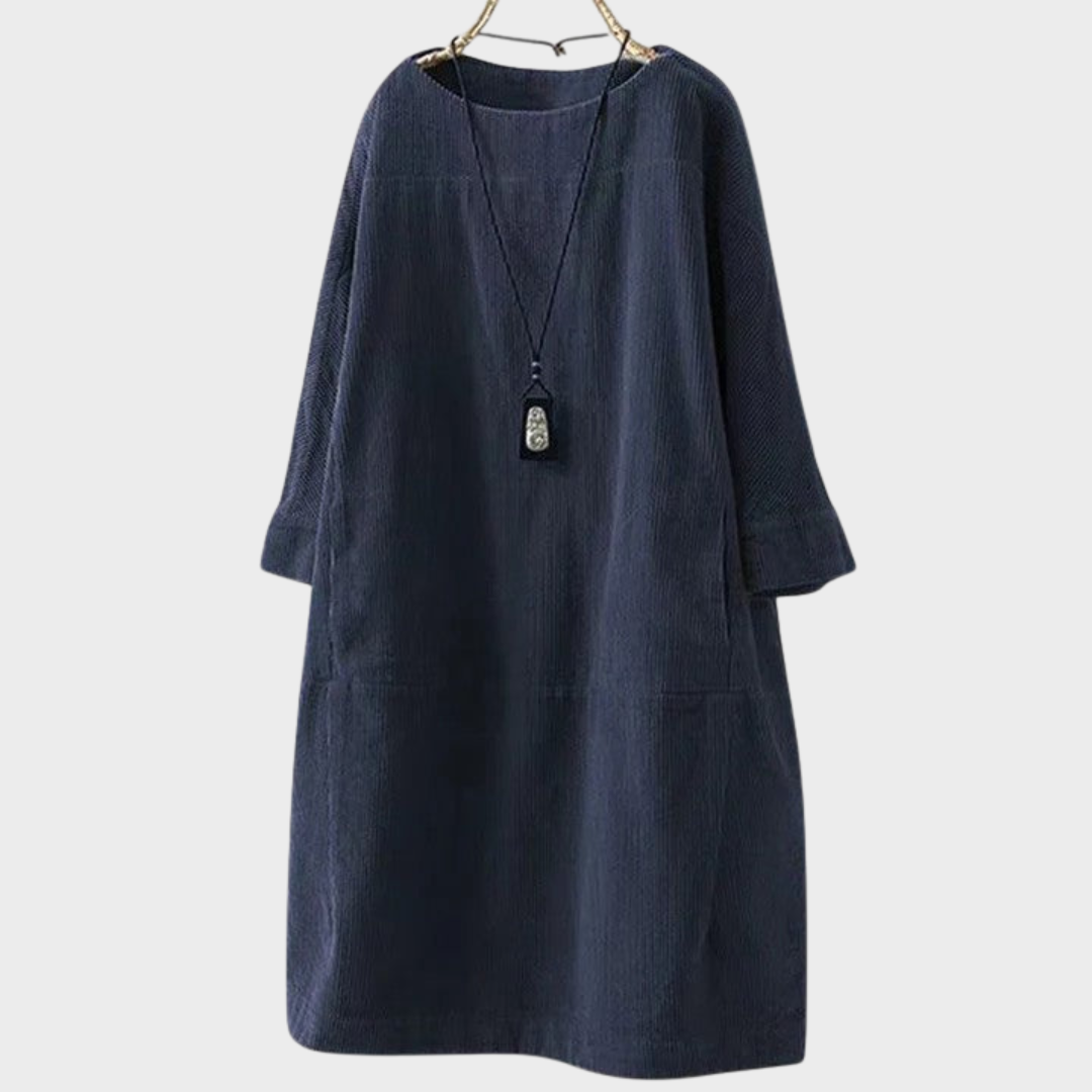 Harper | Minimalist Loose-Fit Cord Dress
