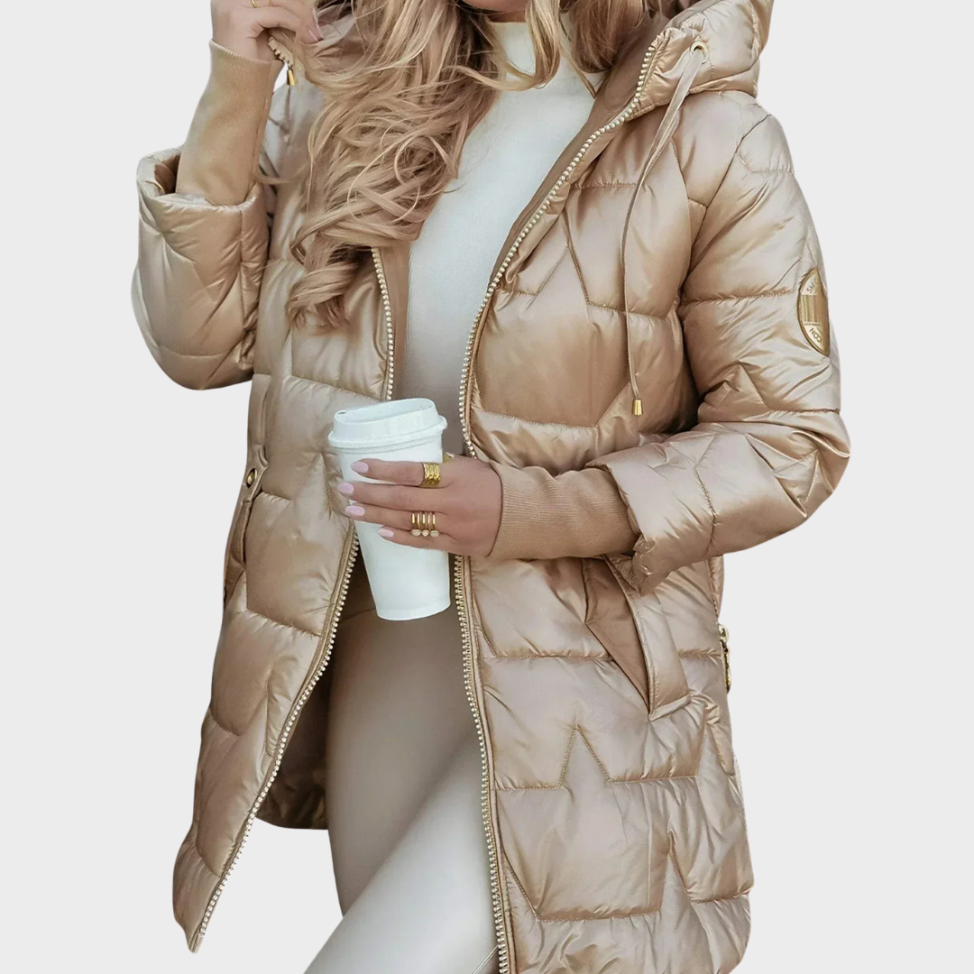 Savannah | Luxe Shine Hooded Puffer Jacket