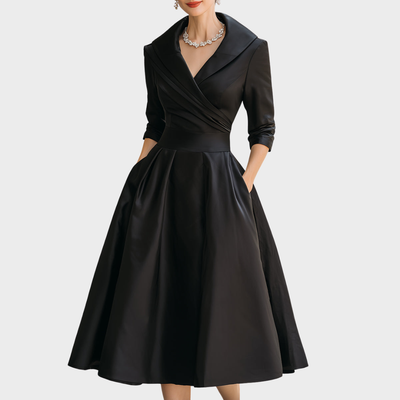 Vivienne | Vintage-Inspired Satin Swing Dress
