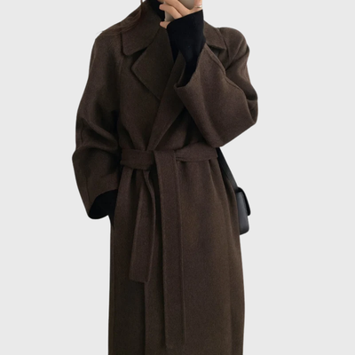 Evelyn | Cozy Belted Wool Blend Coat