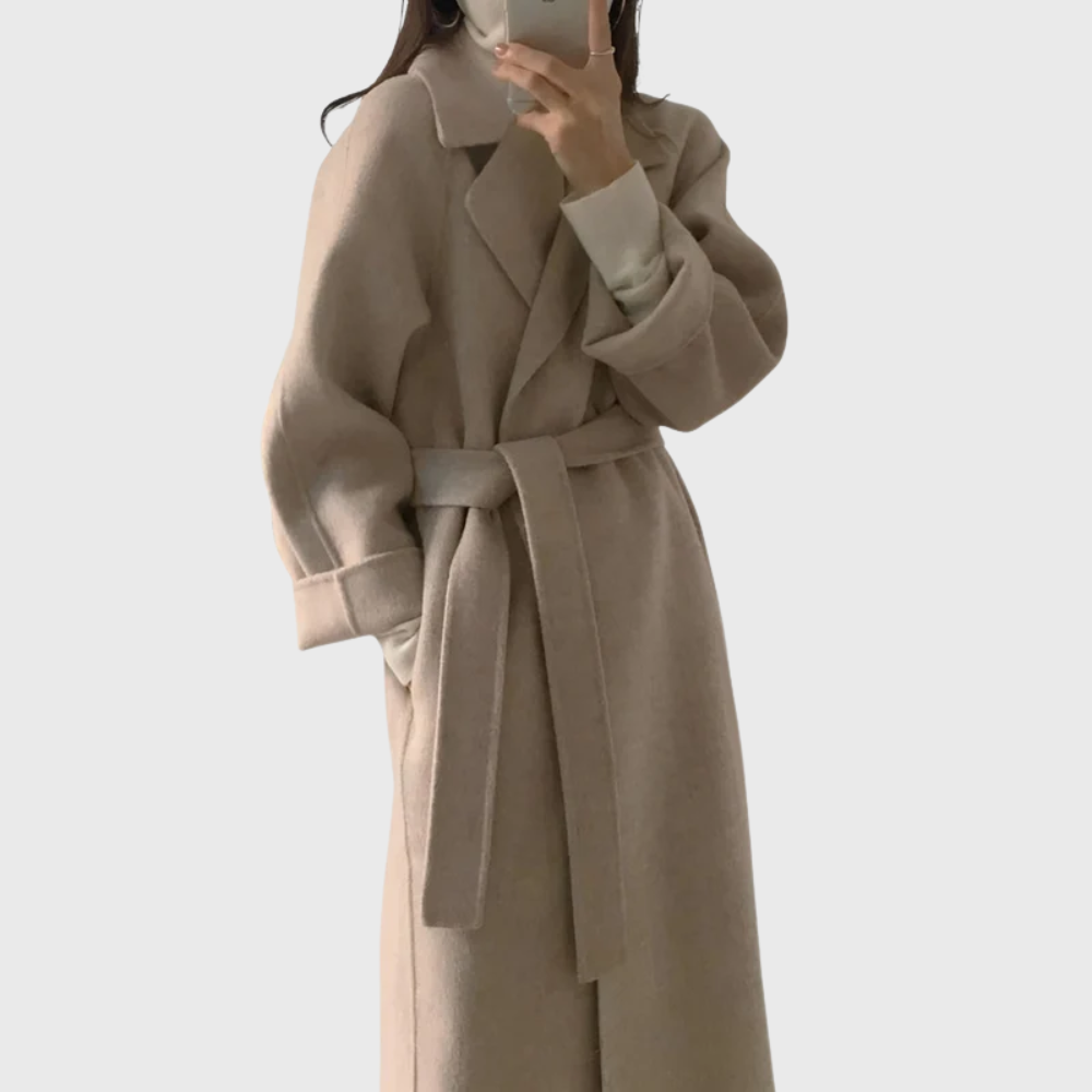 Evelyn | Cozy Belted Wool Blend Coat
