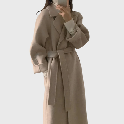 Evelyn | Cozy Belted Wool Blend Coat