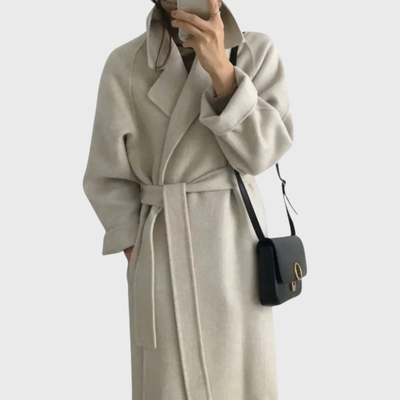 Evelyn | Cozy Belted Wool Blend Coat