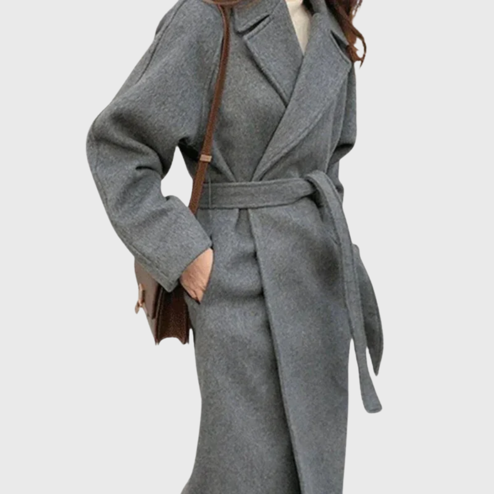 Evelyn | Cozy Belted Wool Blend Coat