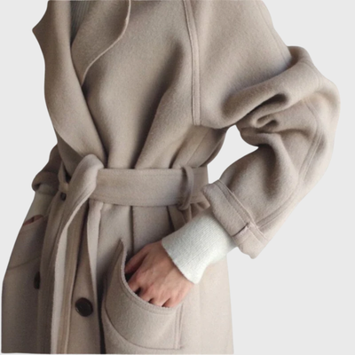 Camille | Classic Double-Breasted Wool Blend Coat