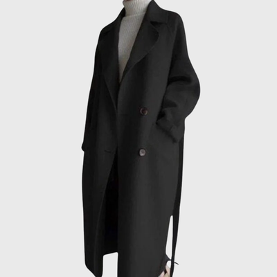 Camille | Classic Double-Breasted Wool Blend Coat