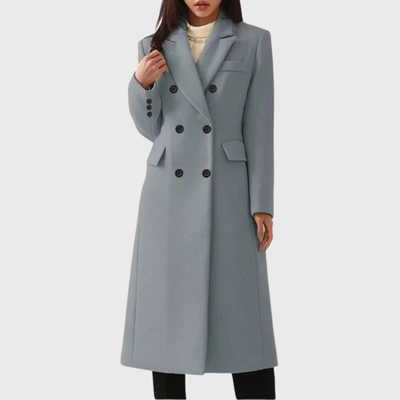 Vivian | Elegant Double-Breasted Longline Coat