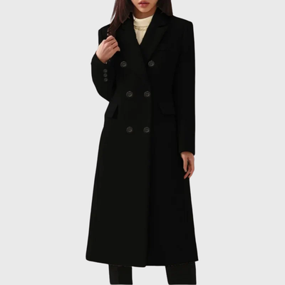 Vivian | Elegant Double-Breasted Longline Coat