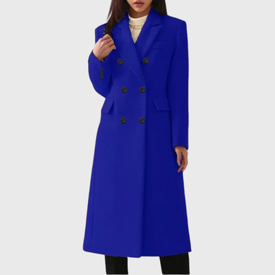 Vivian | Elegant Double-Breasted Longline Coat