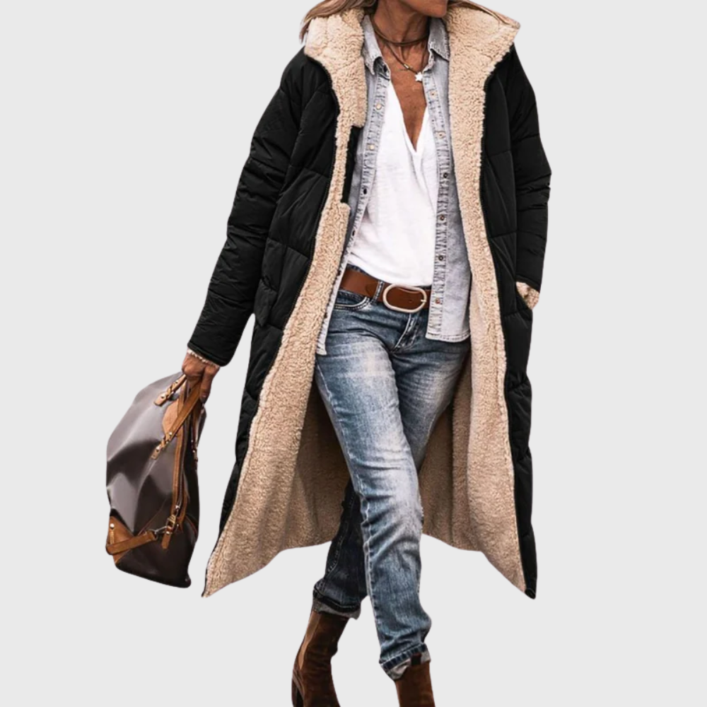 Harper | Cozy-Luxe Longline Sherpa Puffer Coat