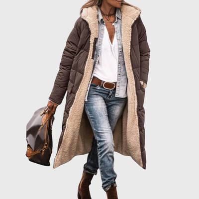 Harper | Cozy-Luxe Longline Sherpa Puffer Coat