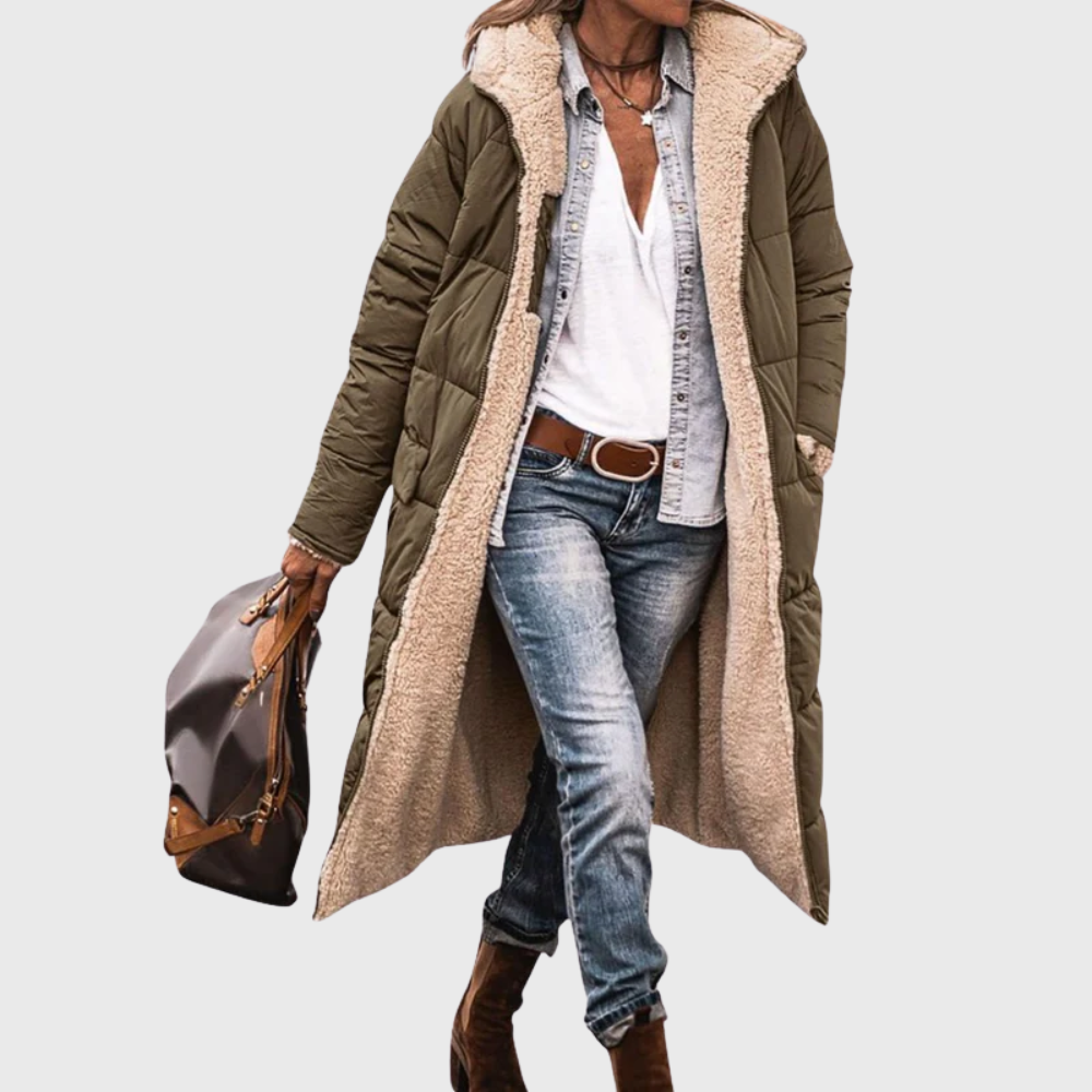 Harper | Cozy-Luxe Longline Sherpa Puffer Coat