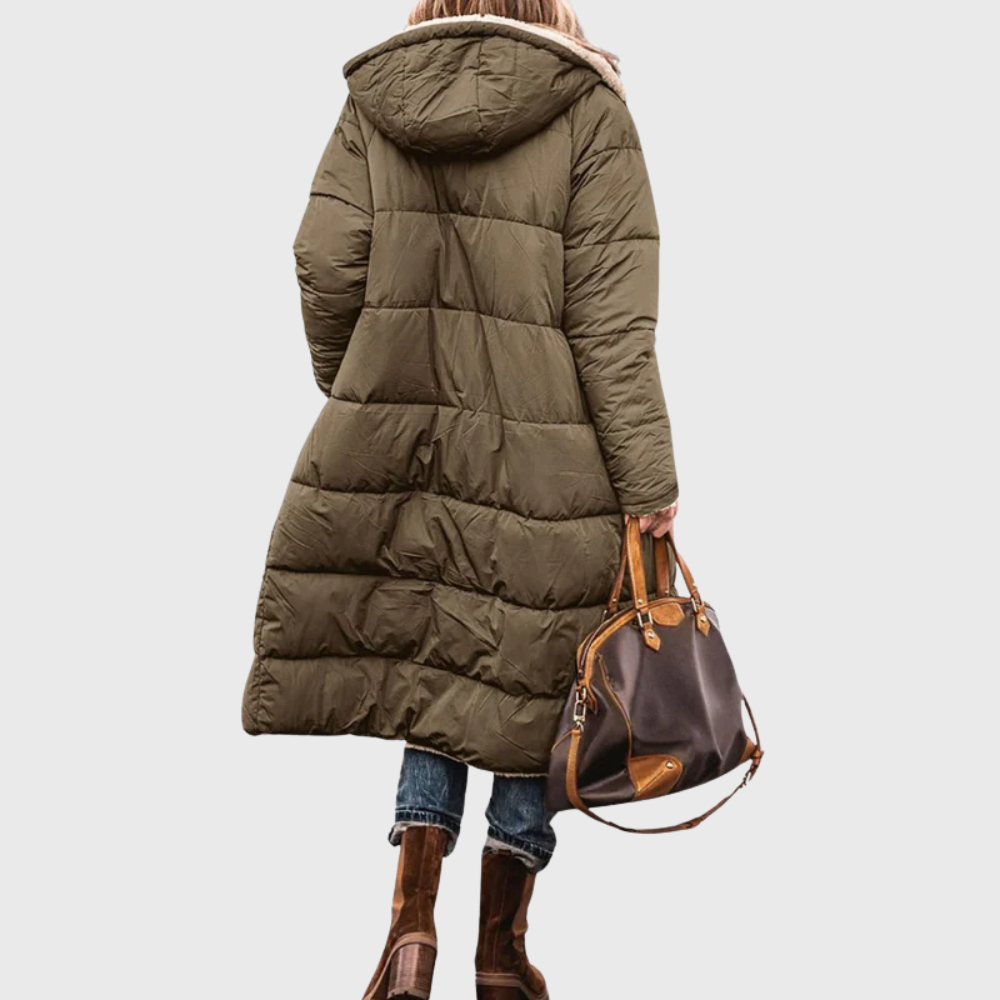 Harper | Cozy-Luxe Longline Sherpa Puffer Coat