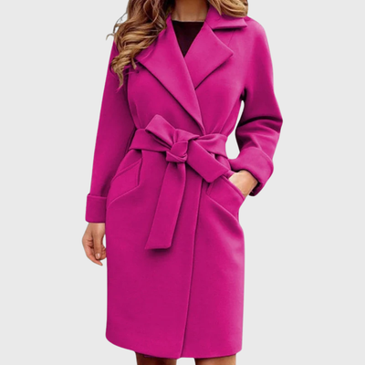Charlotte | Chic Tie-Waist Wool Blend Coat