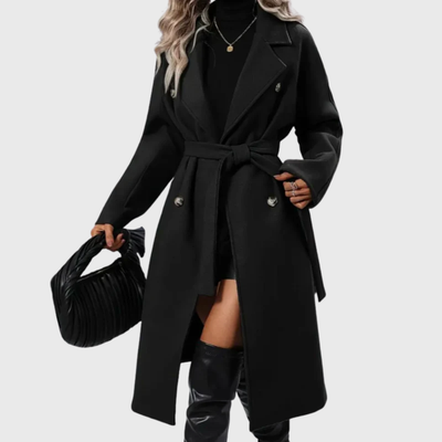 Renee | Soft Belted Wool Blend Coat