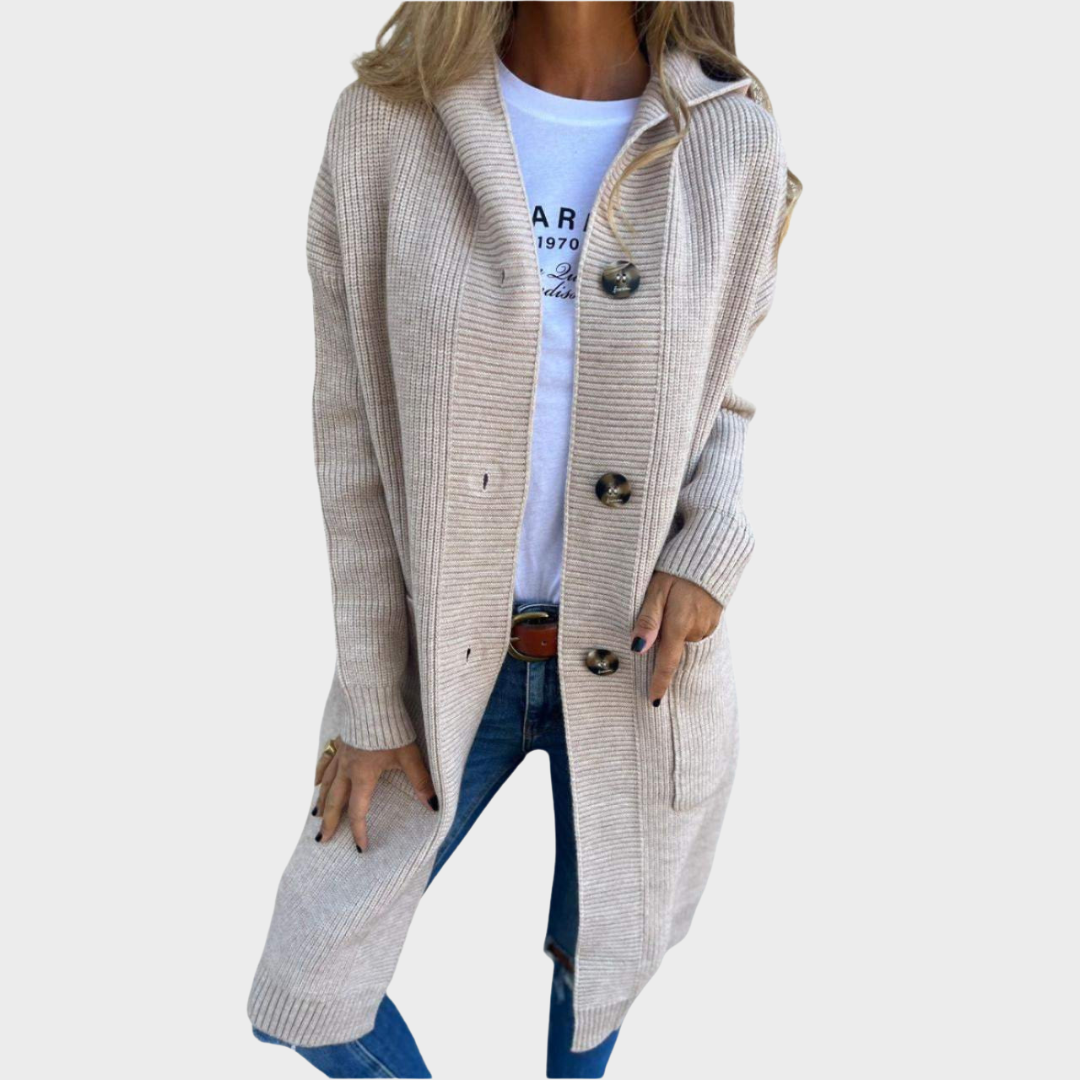Grace | Longline Ribbed Knit Cardigan