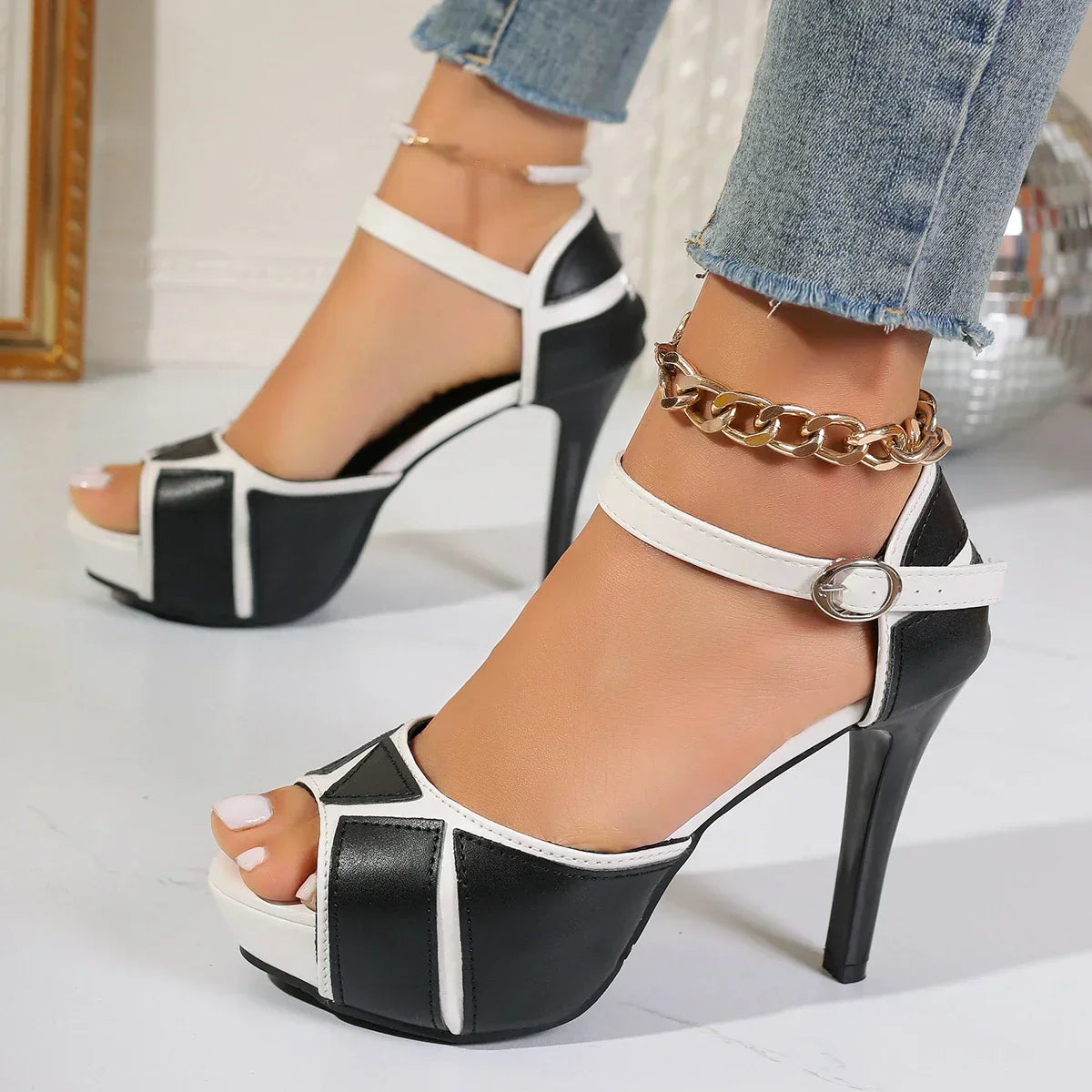 Renee | Elegant Two-Tone Heels