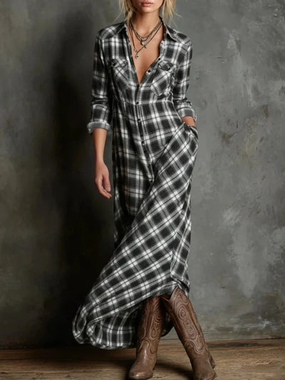 Savannah | Western-Inspired Maxi Shirt Dress