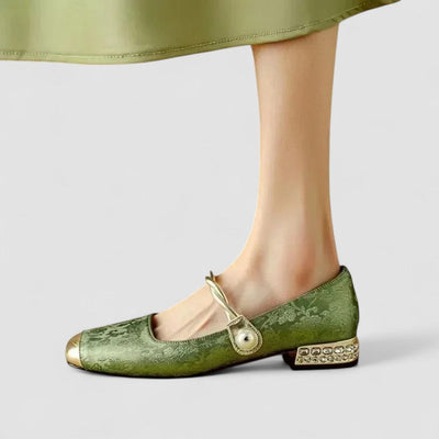 Celeste | Orthopedic Mary Jane Elegant Pearl Flats