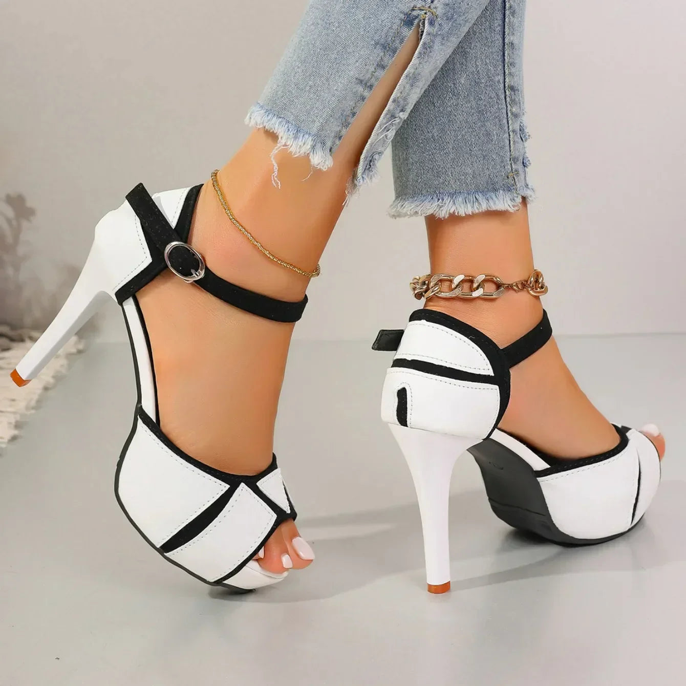 Renee | Elegant Two-Tone Heels