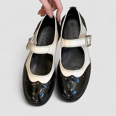 Nancy | Orthopedic Mary Jane Two-Tone Flats