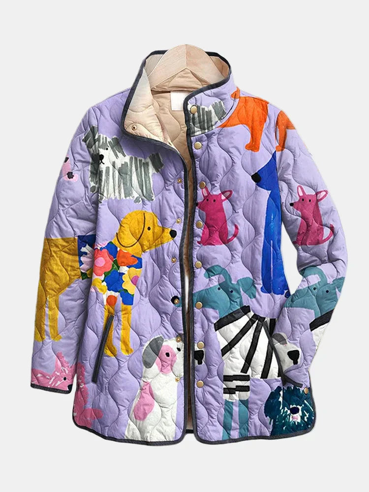 Bethany | Playful Pups Quilted Jacket