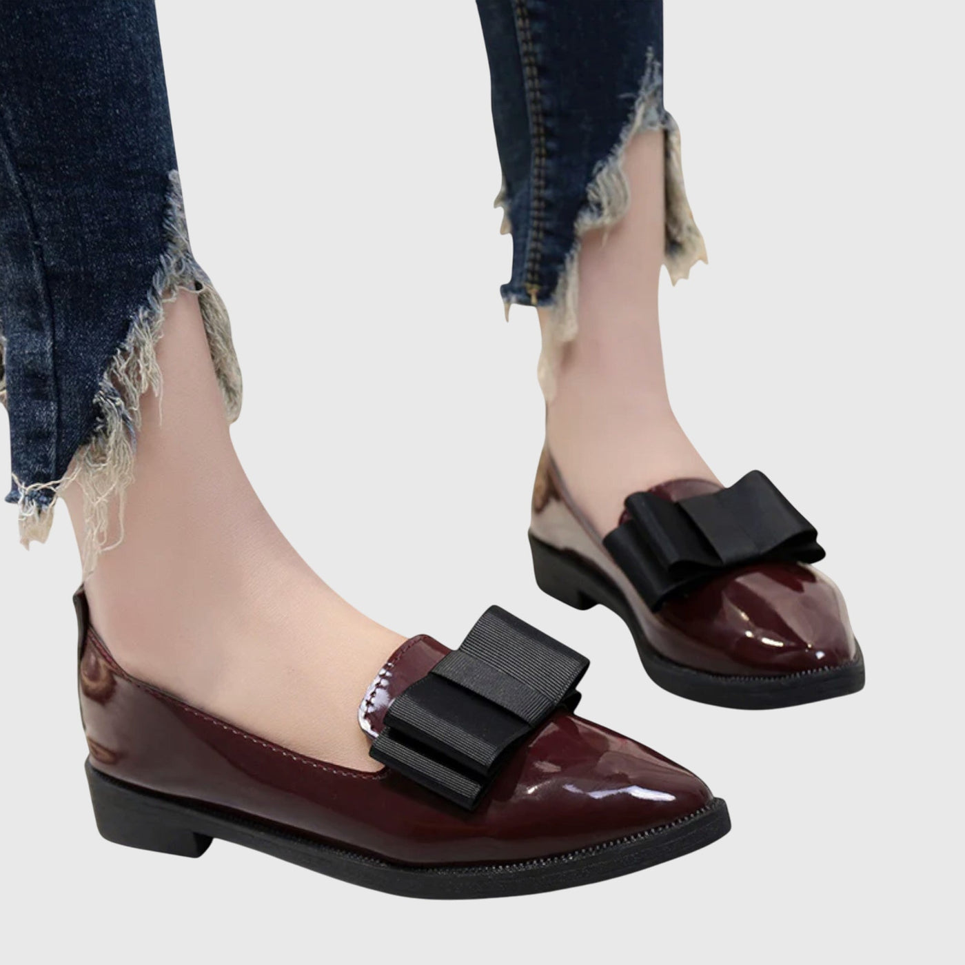 Marilyn | Polished Bow-Detail Loafer
