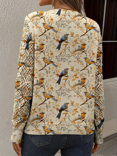 Birdie | Autumn Songbird V-neck Sweater