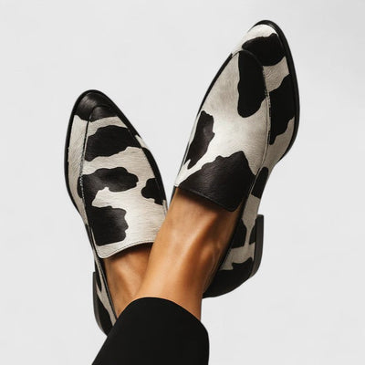 Ivy | Cow-Print Modern Comfort Loafers