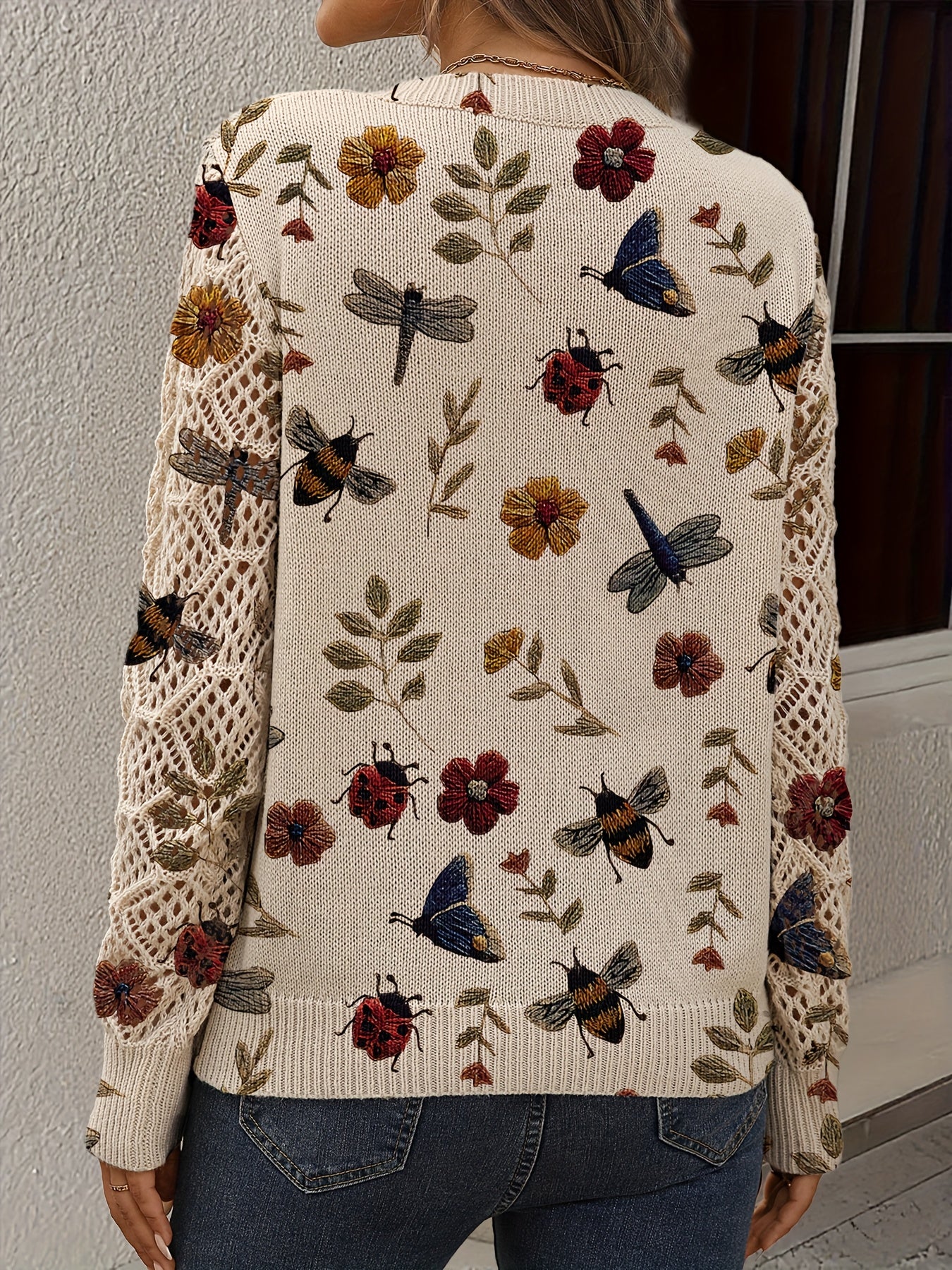 Evelyn | Gentle Garden-Path V-Neck Sweater