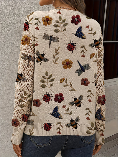 Evelyn | Gentle Garden-Path V-Neck Sweater