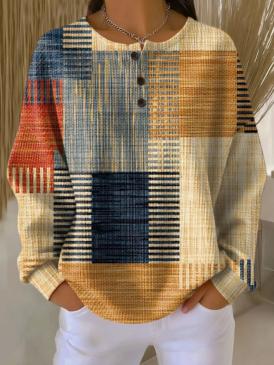 Barbara | Cozy Waffle Knit Henley