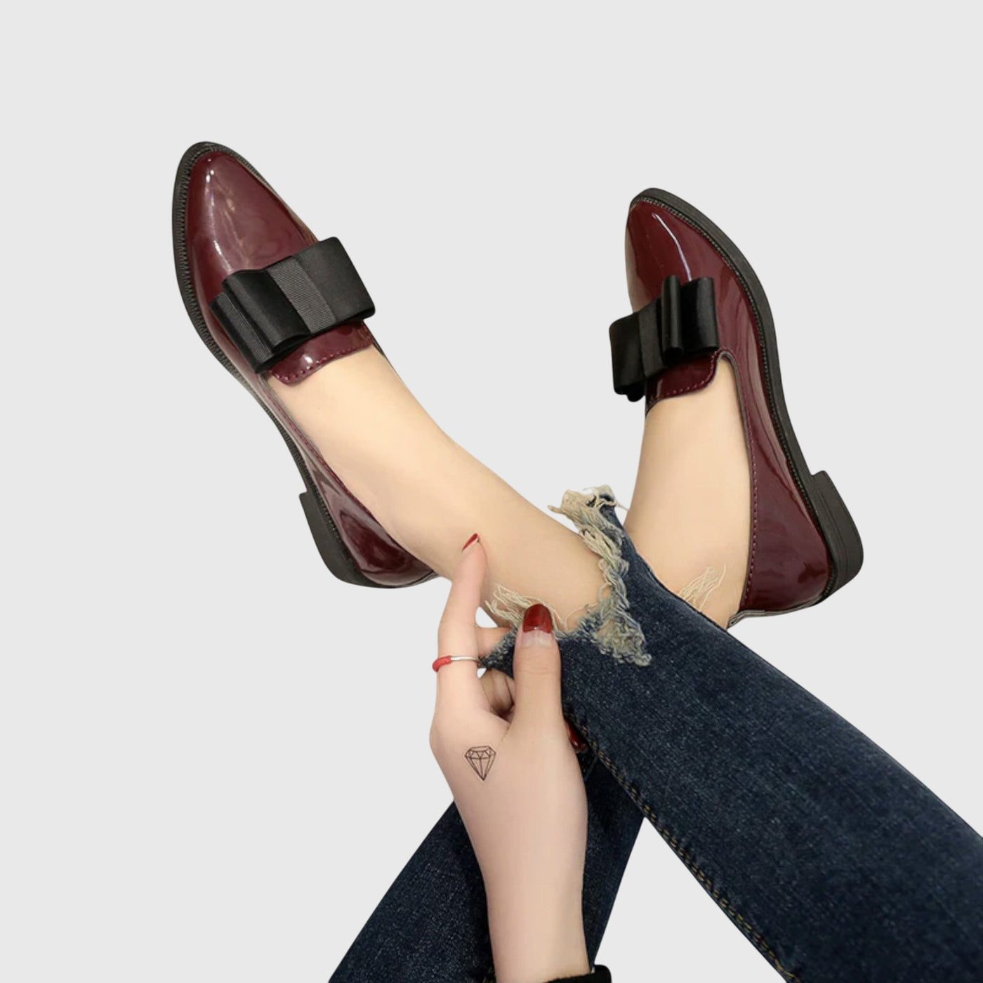 Marilyn | Polished Bow-Detail Loafer