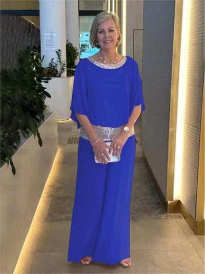 Evelyn | Elegant Chiffon Evening Two-Piece Set