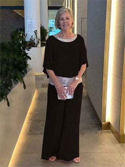 Evelyn | Elegant Chiffon Evening Two-Piece Set