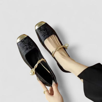 Celeste | Orthopedic Mary Jane Elegant Pearl Flats