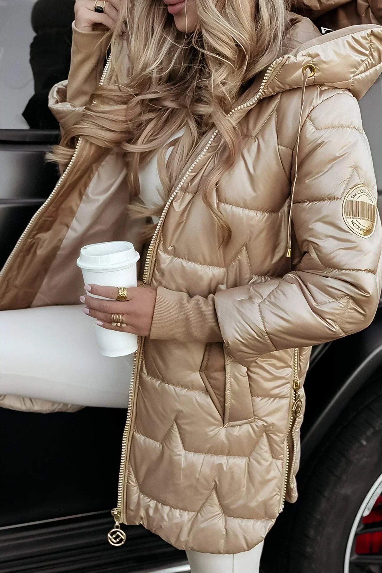 Savannah | Luxe Shine Hooded Puffer Jacket