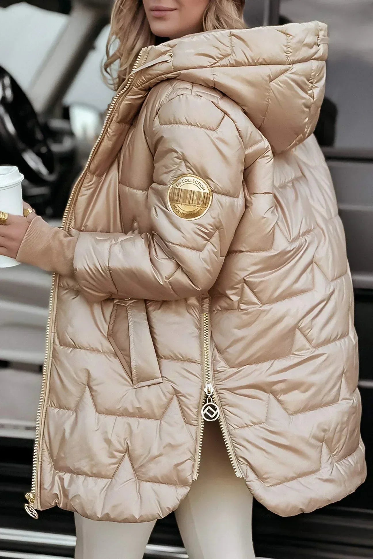 Savannah | Luxe Shine Hooded Puffer Jacket