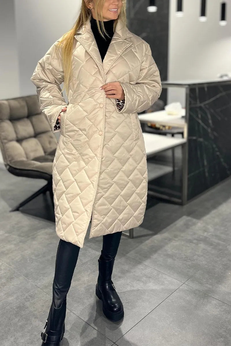 Marianne | Quilted Mid-Length Cozy Coat