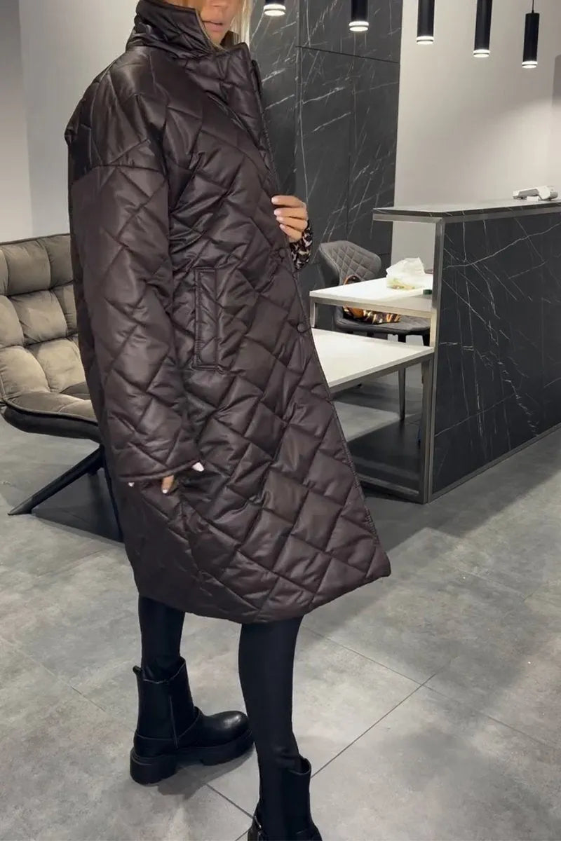 Marianne | Quilted Mid-Length Cozy Coat